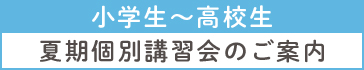 夏期個別講習会　小学生～高校生